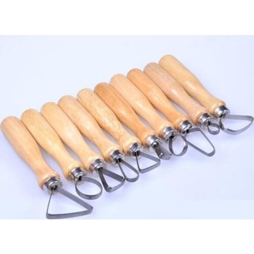 10pcs Set Polymer Clay Scraper Pottery Sculpture Tools Ceramic Pottery Handled Crafts Tools Clay Tool