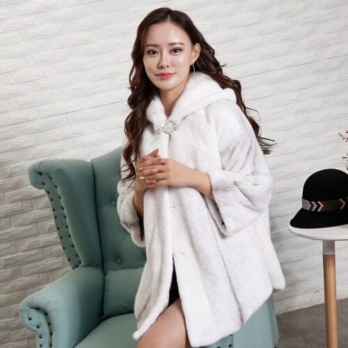 2021 Brand luxury women natural mink fur jacket long style solid color elegant lady high quality winter fur coat TU144-043