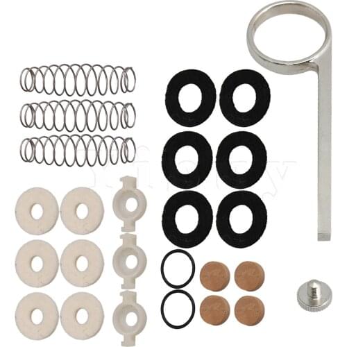 26 x Trumpet Slide Finger Ring & Repair Parts Springs Cap Valve Cork Pad