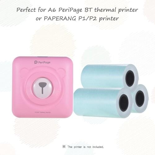 3 Rolls Printable Sticker Paper Roll Direct Thermal Paper with Self-adhesive 57*30mm(2.17*1.18in) for PeriPage