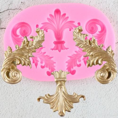 3D Craft Scroll Relief Silicone Mold Cake Border Fondant Molds Cupcake Baking Chocolate Gumpaste Mould DIY Cake Decorating Tools