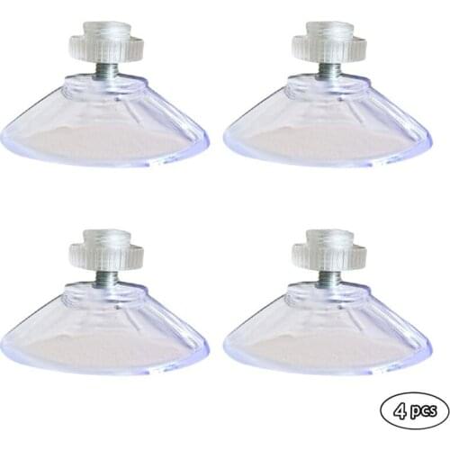 4pcs 40mm Thumb Screw Clear Suction Cups White Nut Rubber Window Suckers