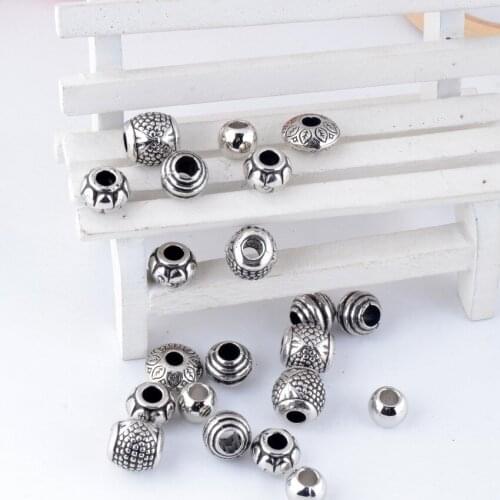 Free Shipping 50PCs Mixed Acrylic Beads Spacers Beads Fit European Charm Jewelry Wholesales J2425
