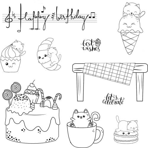 DABOXIBO Cake Ice Cream Clear Stamps Mold For DIY Scrapbooking Cards Making Decorate Crafts 2021 NEW Arrival