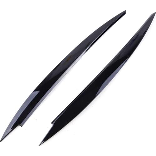 DWCX 2pcs Car Black Headlight Eyebrow Eyelids Decoration Cover Trim Fit For VW Golf 7 VII GTI GTD GTE R MK7