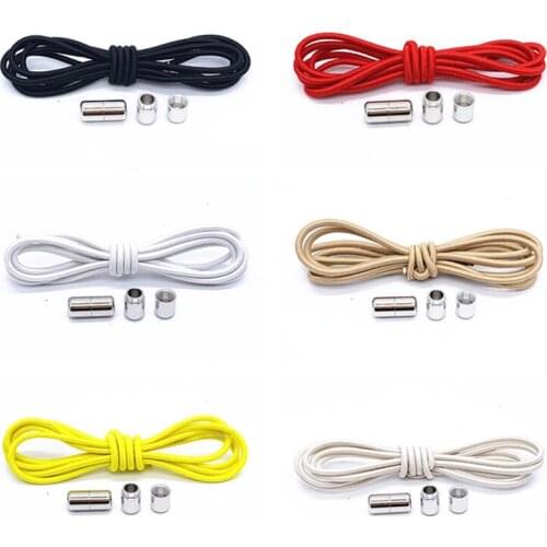New Elastic Shoe Laces Round No Tie Shoelaces for Kids and Adult Shoelace for Sneakers Quick Lazy Laces Colorful Capsule Buckle