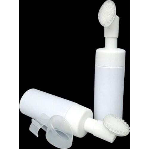 150ml Empty Refillable Bottles Facial Cleanser Emulsion Foam Massage Brush Head Tube Bubble Flask Cosmetics Wash Cream Bottle