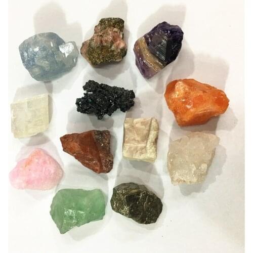 Hot!Wholesale Natural Clear Polished Mixed Specimen Natural Stones And Minerals Quartz Crystals Agates 12PCS Free Shipping