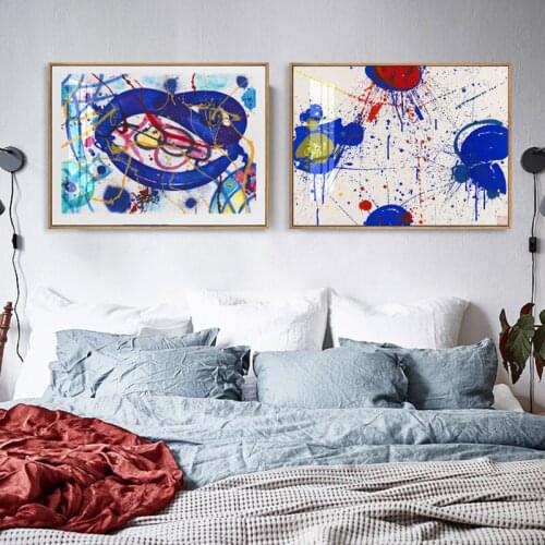 Artist Abstract Art Painting Watercolor Wall Pictures For Living Room Home Decor Colorful Art Canvas Print Decor No Frame