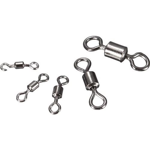 Carp fising rolling swivels connectors Copper Stainless steel Fishing Tackle clips quick change swivels Accessories 100Pcs/bag