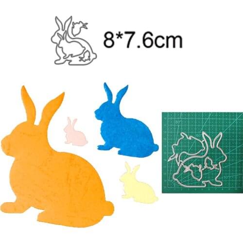 Rabbit Metal Cutting Dies Stencil Scrapbooking DIY Album Stamp Paper Card Embossing Decor Craft