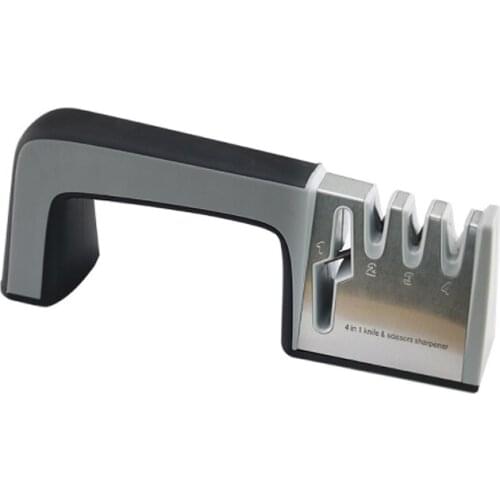 Kitchen Tools Stainless Steel Multifunction Sharpener Diamond Work On Steel & Ceramic Knives And Scissors Whetstone Accessories