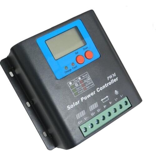 Metal Shell MCU Design 60A 48V LCD Display PWM Solar System Controller