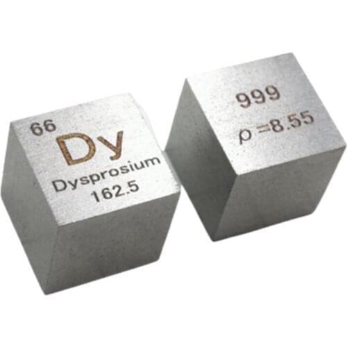 Dysprosium Metal 10mm Density Cube 99.9% Pure for Element Collection