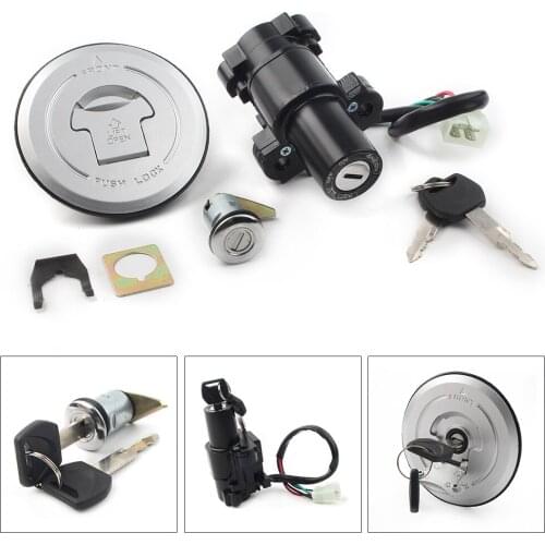 Motorbike Fuel Gas Cap Cover Ignition Switch Assembly Set Lock Key Set For CBR 600RR 2003-2006 & FMX650 CB250 2005-2006