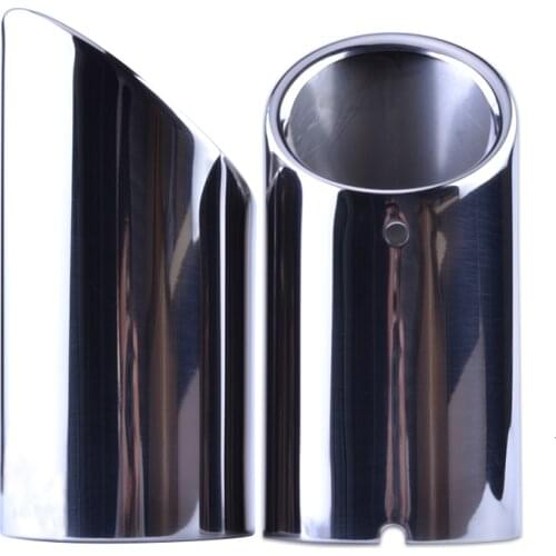 Stainless Steel Muffler Tip Tail Car Exhaust Tail Throat Liner Exhaust System Tip Modified For Volkswagen Skoda Car Styling