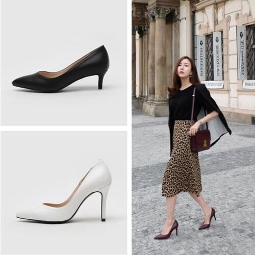 2020 PU Leather Sexy Pointed Toe Stilettos Shallow Wedding Women Shoes Thin High Heel Fashion Women Pumps Big Size 34-41