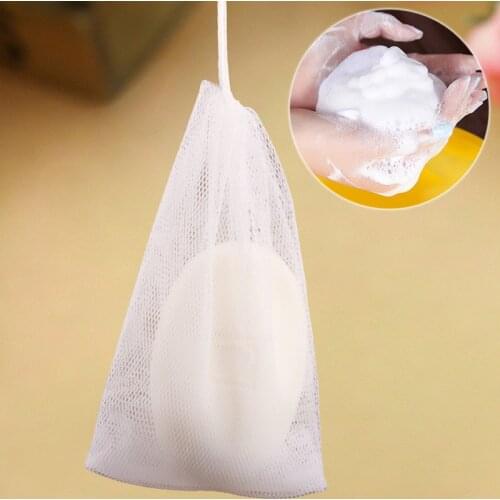 Hanging Facial Cleanser Foaming Net Soap Foaming Net Bundle Mouth Soap Mesh Bag Washing Foam Netting Bath Skin Cleaning Tool