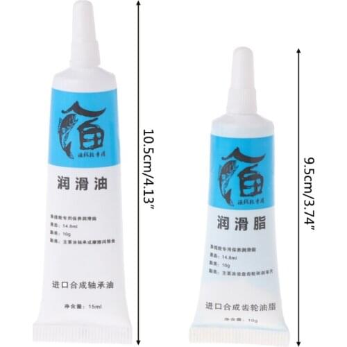 1Set Fishing Reel Lubrication Oil&Grease Lubricating Bearing Maintainence Supply