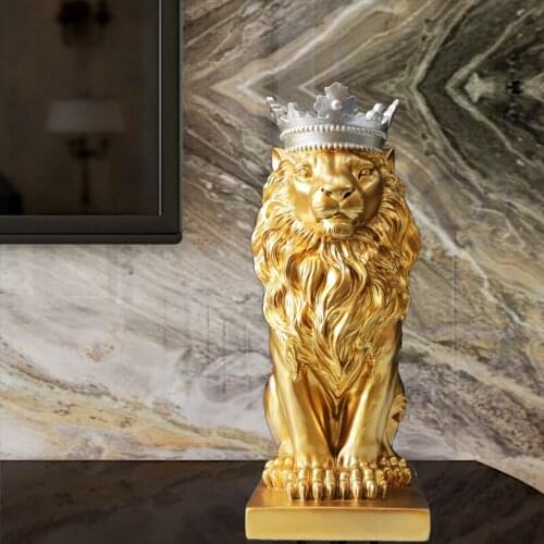 Crafts Ornaments home furnishing living room wine cabinet TV cabinet decoration gifts crown lion crafts wedding gifts halloween