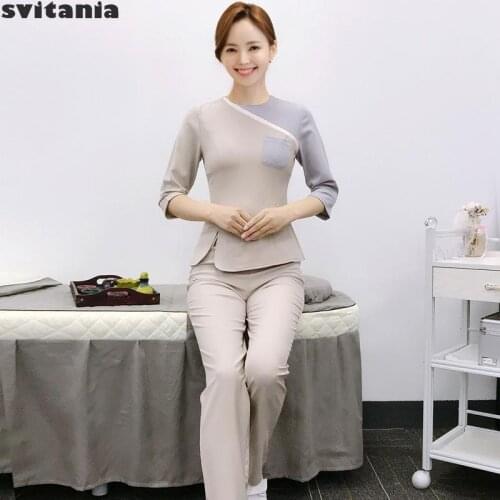 Salon Cosmetologist Skin Care Work Clothes Foot Therapy Embroiderer Manicurist Work Clothes