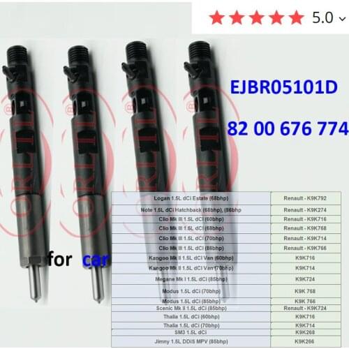 DIESEL EJBR05101D common rail injection system EJBR05101D 8200676774 fuel injector 82 00 676 774 for RENAULT Clio Mk Euro 4