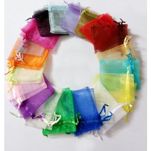20x30cm Organza Bag 500pcs Jewelry Packaging Display Jewelry Pouch Gift Bags For Wedding Drawstring Bag Woman Travel Storage Bag