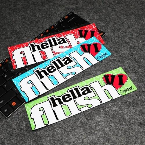 LuLuSticker #086 20x6.2cm Hella Flush Car Trunk Rear Windshield Reflective Car Stickers and Decals Drifting Racing Stickers