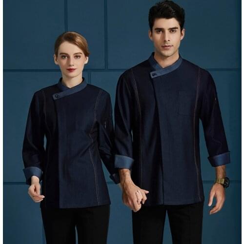 Men Women Kitchen Cooking Bakery Food Service Chef Uniform Cooking Catering Restaurant Sushi Hotel Waiter Work Shirt Cook Jacket