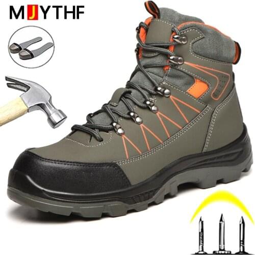 Winter Shoes Safety Boots Work Protection Feet Safety Shoes Men Indestructible Work Shoes Steel Toe Footwear Outdoor Hiking Boot
