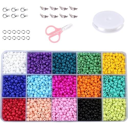 1Set Solid Color Glass Crystal Baked Lacquer Beads Dyed Core Beads Combination Set For DIY Jewelry Bracelet Earrings Accessories