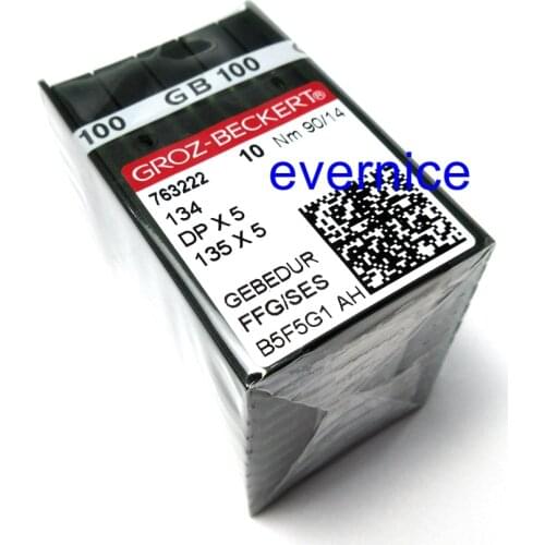 100 Groz-Beckert 135X5 Dpx5 Sy1955 Gebedur Titanium Needle For Sewing Machine