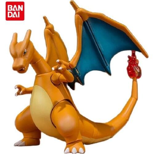 15cm BANDAI Pokemon Original S.H.Figuarts Charizard Pokemon Figures Model Cartoon Action Anime Toys Gifts for Children