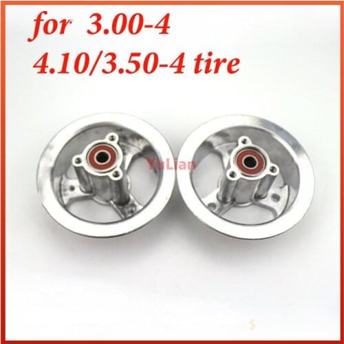4.10/3.50-4 Rim 4.00-4 3.00-4 9x3.50-4 Aluminum Alloy Wheel Hub for MIni Motorcycle Electric Scooter Gas Scooter ATV Parts