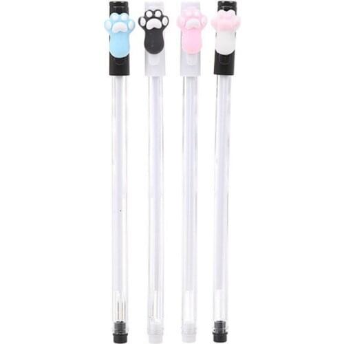 50PCS Creative Cartoon Simple Pen Student Carbon Signature Pen Cute Cat Cute Sister Cat Claw Gel Pen Stationery