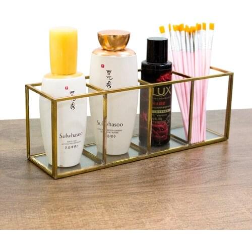 4 slots acrylic makeup cosmestic brush storage box organizer joyero acrilico organizador de maquillaje organizador de maquiagem