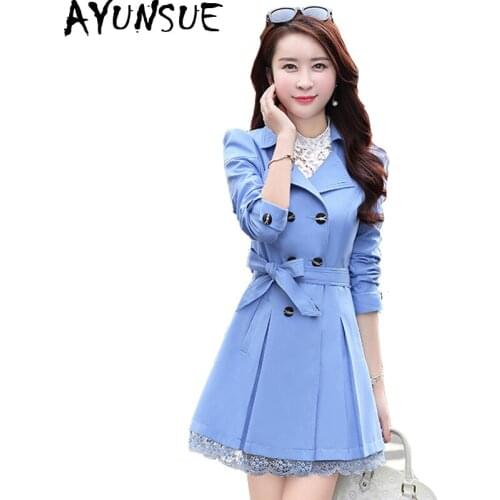 Женские длинные плащи AYUNSUE China At AliExpress