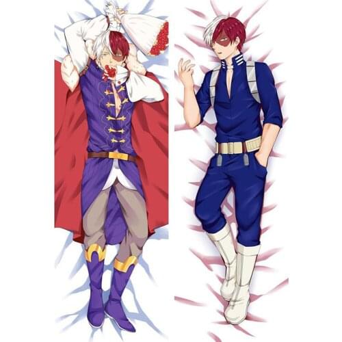 BL Male Japanese Characters Anime BNHA Todoroki Shouto Throw Otaku Dakimakura Gifts Bedding Hugging Body Pillow Case 150x50 CM