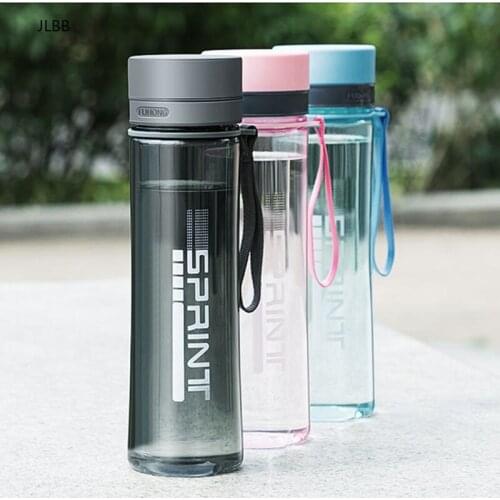 550ml/700ml High Quality Portable Sport Water Bottle With Rope Leak-Proof Durable Drinkware Travel Bottles BPA Free
