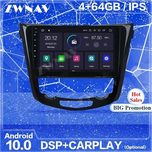 Carplay DSP Android screen GPS For Nissan X-Trail Qashqai 2013 2014 2015 2016 2017 2018 Auto Audio Radio Stereo Player Head Unit