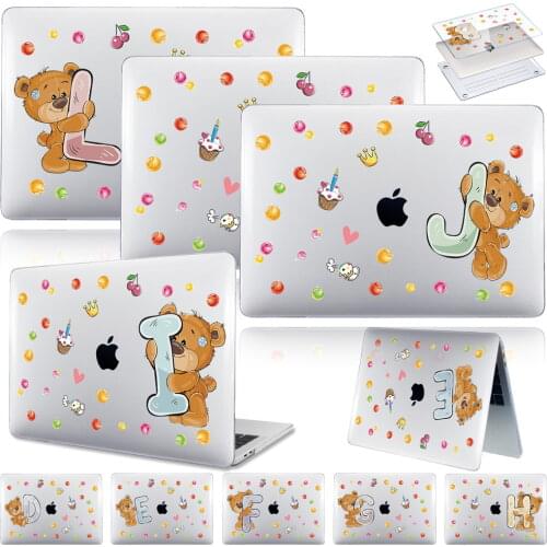 Hard Laptop Case for Apple Macbook Air 13" A1369 A1466/Pro 13" A1706 A1989(touch Bar)/Pro 13" A1425 New Bear Letter Laptop Case