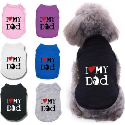 Cheap Large Dog Clothes Vest Spring Summer Small and Medium Pet Breathable Printed Letter Shirt T-shirt Girl Puppy Cooling Vest