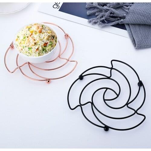 Hot Kitchen Stainless Steel Pot Mat Iron Wire Pot Mat Multi-Function Table Mat Heat Insulation Mat Placemats for Table