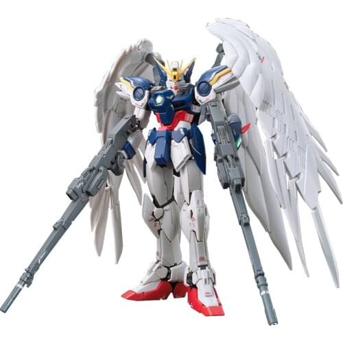 14CM Original Bandai Gundam RG Gundam 17 1/144 WING ZERO Assembly Action Figureals Brinquedos Model Robot Mobile Suit Kids Toys