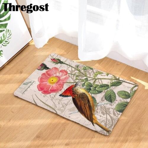 Classic Floral Printed New Home Door Mat Thick Doormat Living Room Bedroom Mat Oriental Home Decor Welcome Rugs for Front Door
