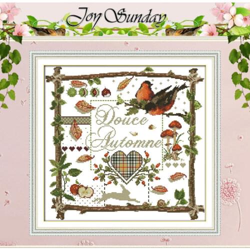 Swallows in Autumn Patterns Counted Cross Stitch 11CT 14CT Cross Stitch Set Wholesale Cross-stitch Kits Embroidery Needlework