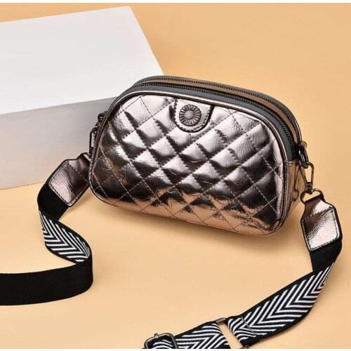 Summer Small Bags For Women 2021 New Fashion Palid PU Leather Luxury Designer Handbags Wide Strap Female Shoulder Messenger Bag