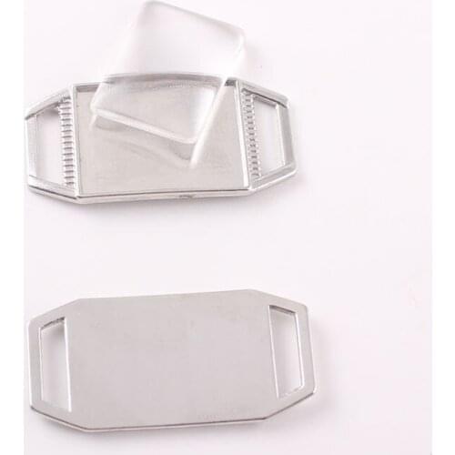 10PCS/LOT Summer Fashion Shoe-Buckle For Man Women Girl Boy Sneaker Jewelry Geometry Shoe Tag Shoe Decorati Glass Charm