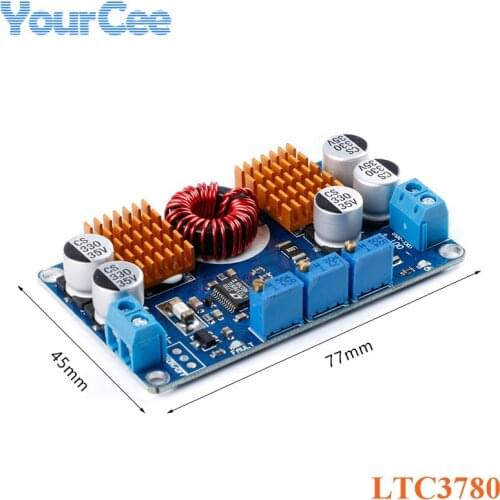 LTC3780 DC-DC Power Supply Module 5-32V to 1V-30V 10A Automatic CC CV Step Up/Down Boost/Buck Regulator Charging Module