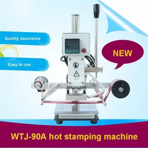 Multi-function Digital Hot Stamping Machine WTJ-90A Small Automatic Paper-feeding Leather PU Hot Stamping Machine 110V/220V